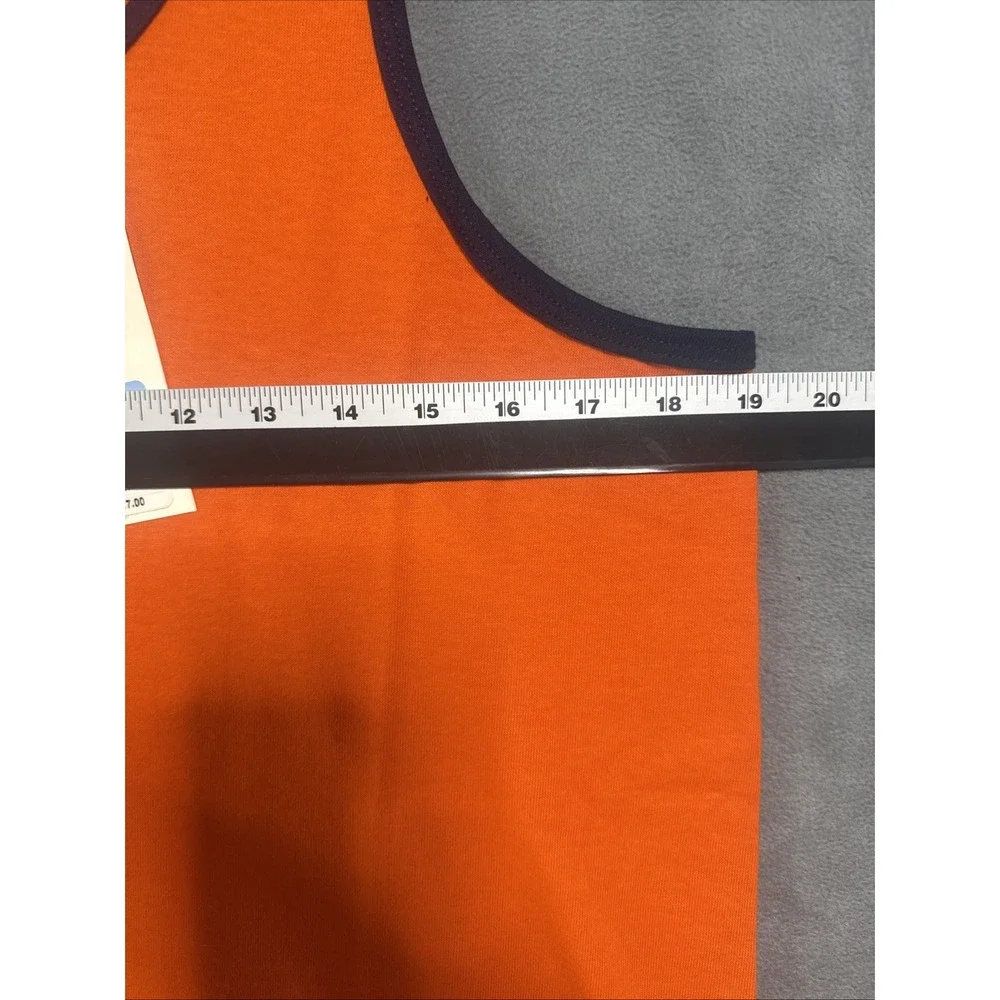 New Vintage Nike Orange Blue Accent Women's Made In USA Sleevless Top Size M